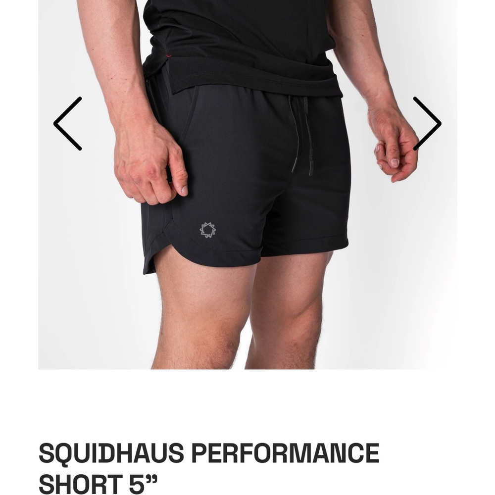 Black Performance Shorts for Men